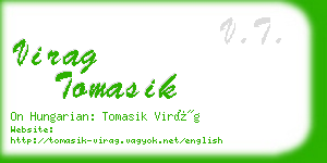 virag tomasik business card